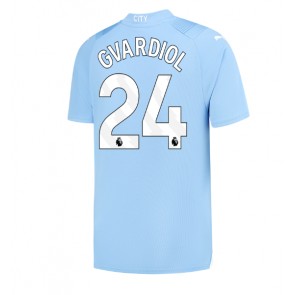 Manchester City Josko Gvardiol #24 Replika Hjemmebanetrøje 2023-24 Kortærmet